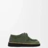Chaussures à lacets Faro en cuir de veau suédé Sage
