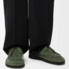 Chaussures à lacets Faro en cuir de veau suédé Sage