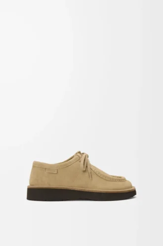 Chaussures à lacets Faro en cuir de veau suédé Sahara