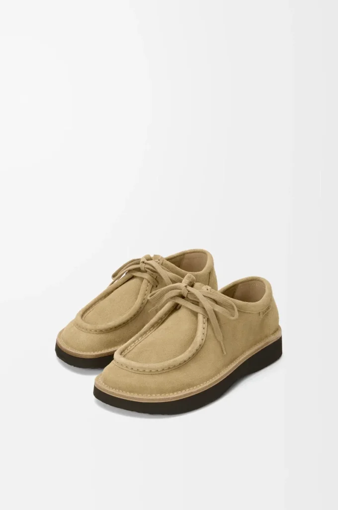 Chaussures à lacets Faro en cuir de veau suédé Sahara Chaussures à lacets Faro en cuir de veau suédé Sahara