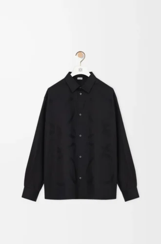 Chemise Anagram en coton noir