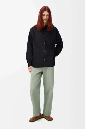 Chemise Anagram en coton noir