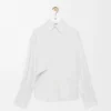 Chemise cache-cœur en denim Blanc