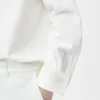 Chemise cache-cœur en denim Blanc