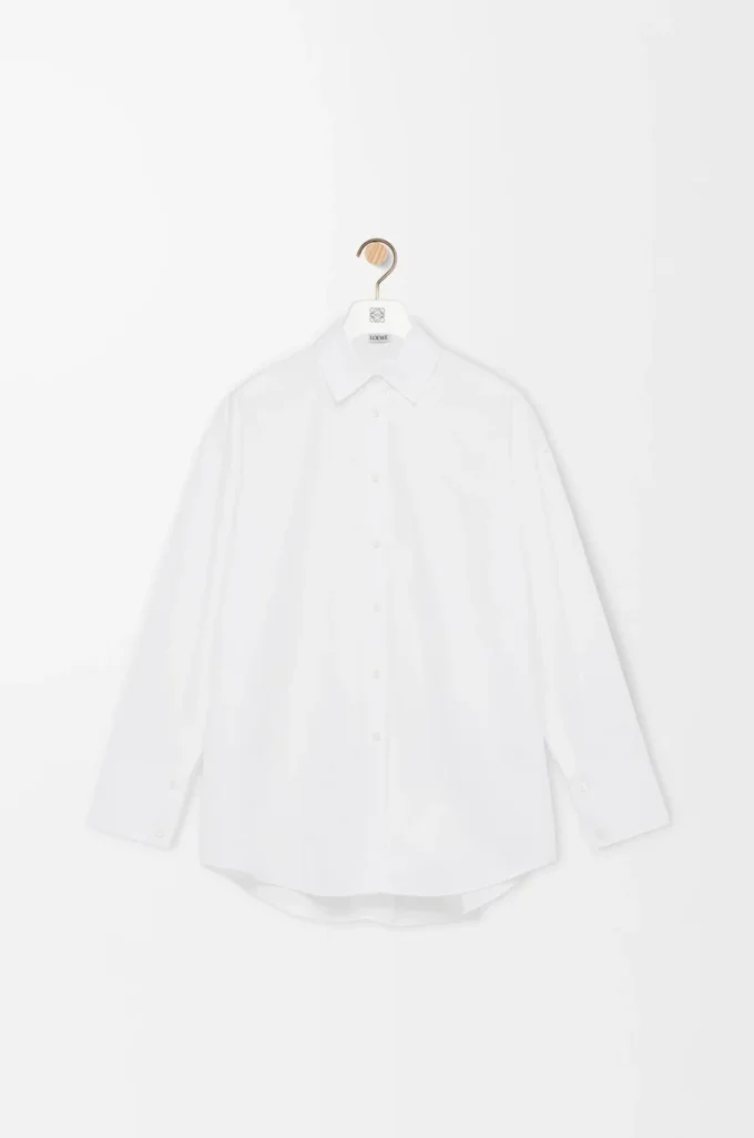 Chemise cape en coton Blanc