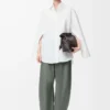 Chemise cape en coton Blanc