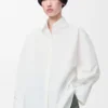 Chemise cape en coton Blanc