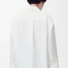 Chemise cape en coton Blanc