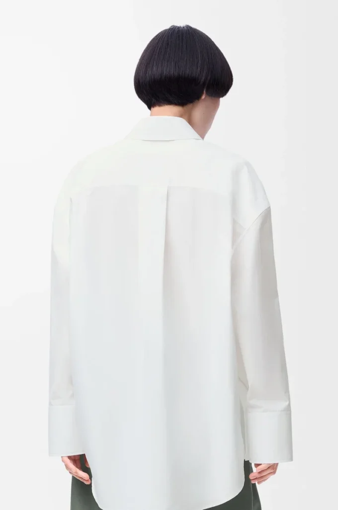 Chemise cape en coton Blanc