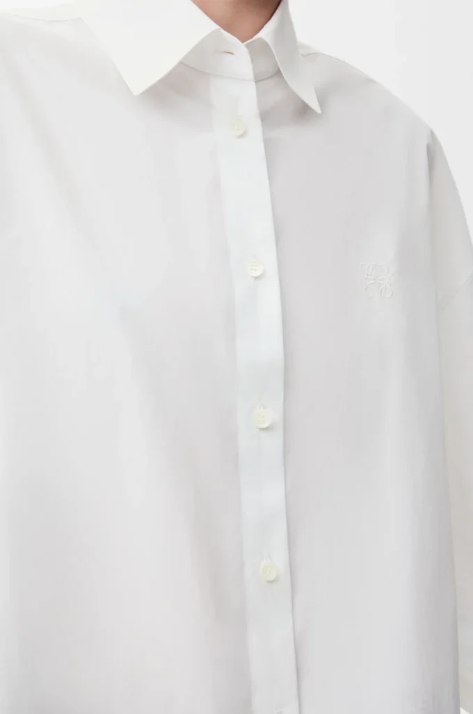 Chemise cape en coton Blanc