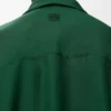 Chemise drapée en soie Vert foncé