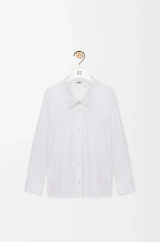 Chemise embellie en coton Blanc