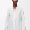 Chemise embellie en coton Blanc