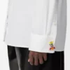Chemise embellie en coton Blanc
