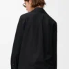 Chemise embellie en coton noir
