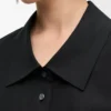 Chemise embellie en coton noir
