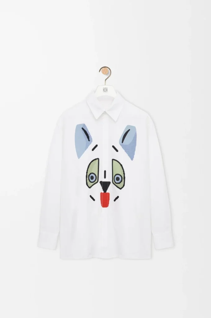 Chemise en coton blanc