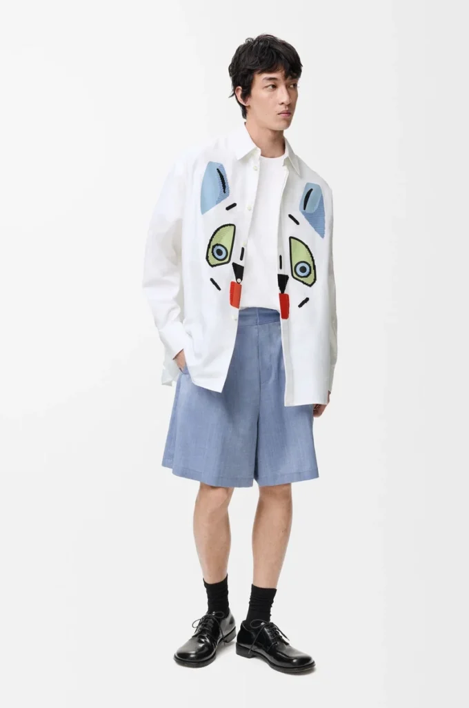 Chemise en coton blanc
