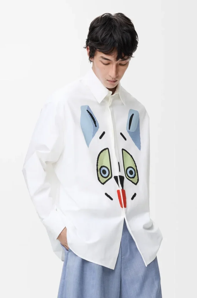Chemise en coton blanc