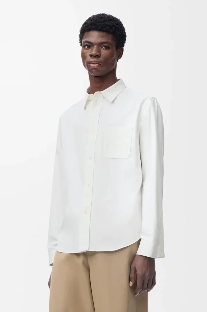 Chemise en coton blanc