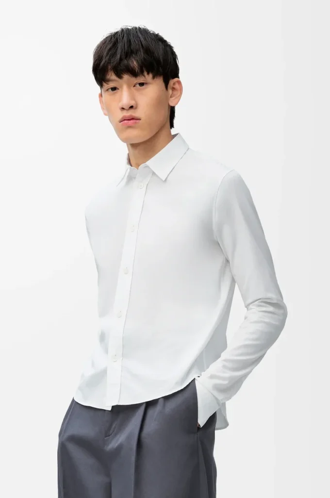 Chemise en coton blanc