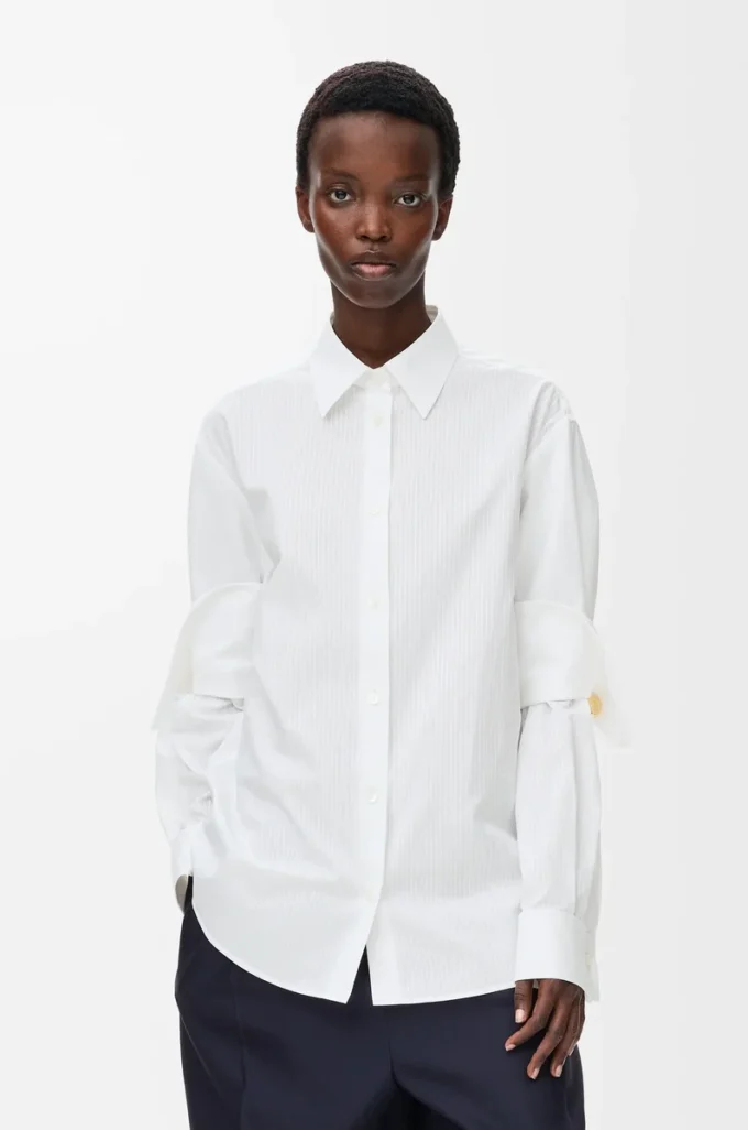 Chemise en coton blanc