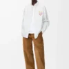 Chemise en coton blanc/multicolore