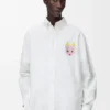 Chemise en coton blanc/multicolore