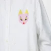Chemise en coton blanc/multicolore