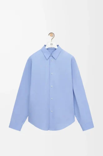 Chemise en coton bleu clair