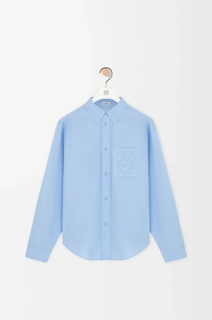 Chemise en coton bleu clair Chemise en coton bleu clair