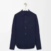 Chemise en coton bleu marine