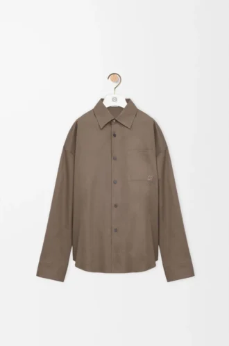 Chemise en coton kaki