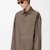 Chemise en coton kaki