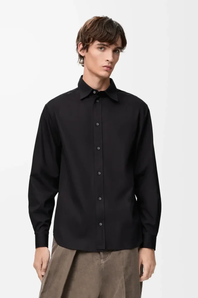 Chemise en coton noir