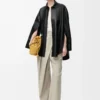 Chemise en cuir d&rsquo;agneau nappa noir