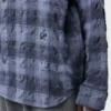 Chemise en laine et coton bleu marine