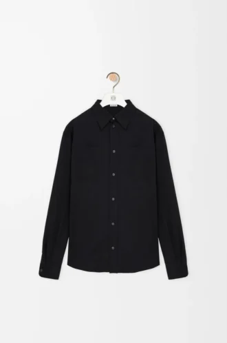Chemise en laine Noir