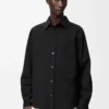 Chemise en laine Noir