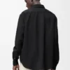 Chemise en laine Noir