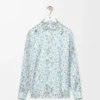 Chemise en viscose blanche/bleue