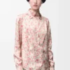 Chemise en viscose blanche/rose