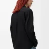 Chemise en viscose mélangée noire Chemise en viscose mélangée noire