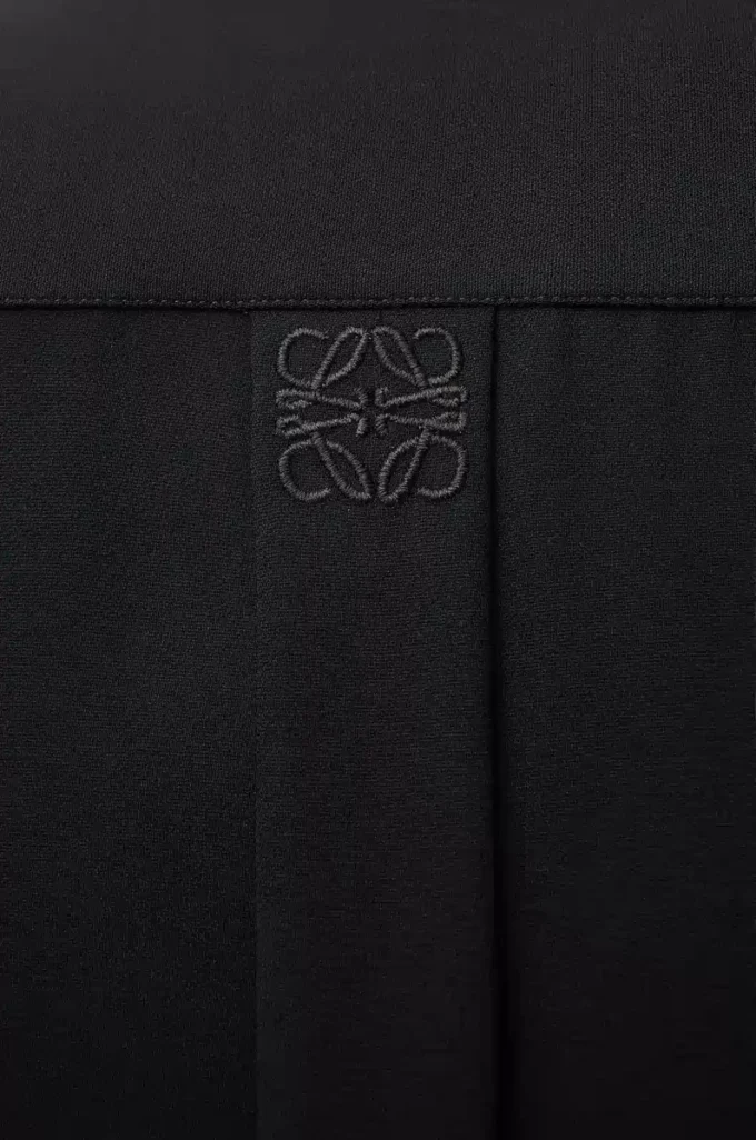 Chemise en viscose mélangée noire Chemise en viscose mélangée noire