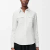 Chemise en viscose stretch blanc