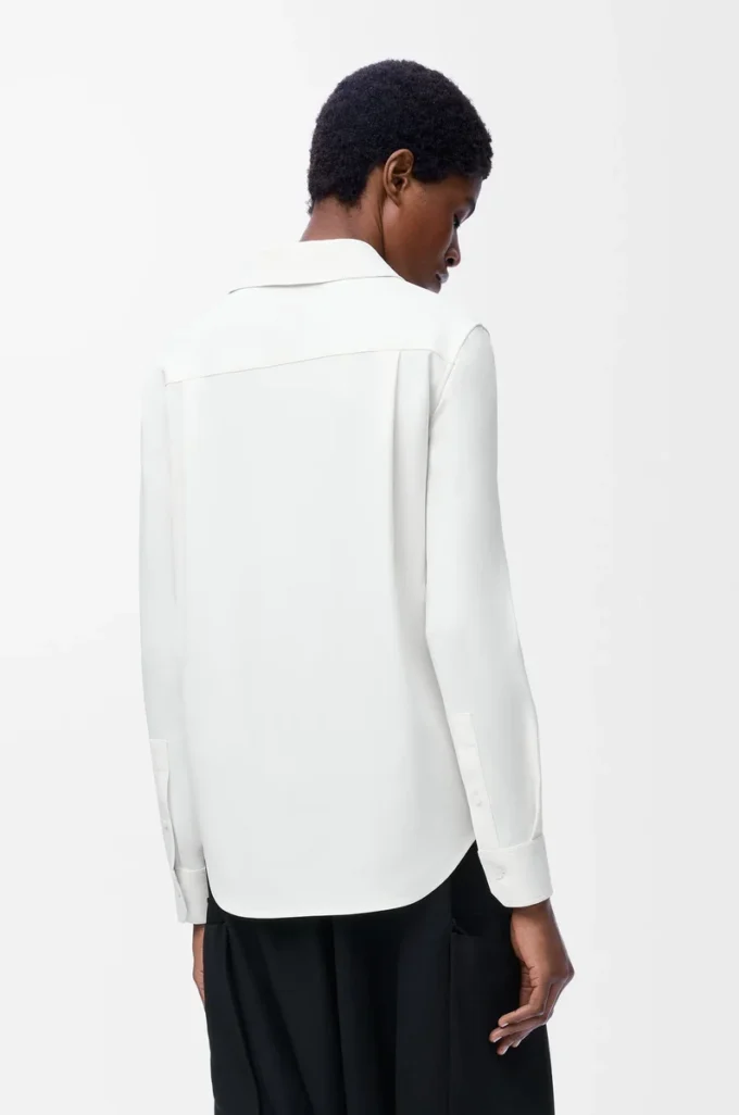 Chemise en viscose stretch blanc