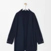Chemise foulard en soie bleu marine