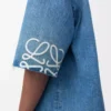 Chemise à manches courtes Anagram en denim Denim délavé