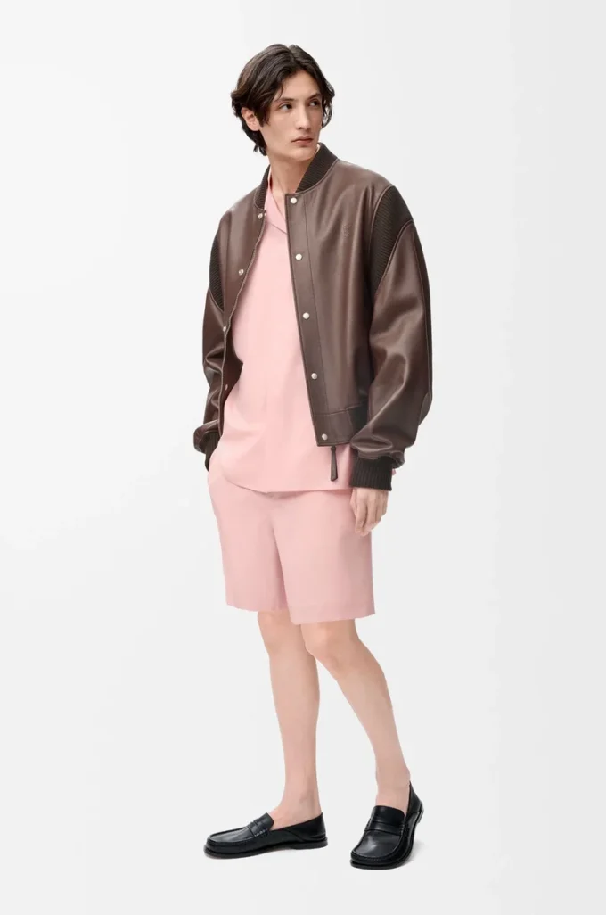Chemise à manches courtes en laine Corail