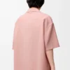 Chemise à manches courtes en laine Corail